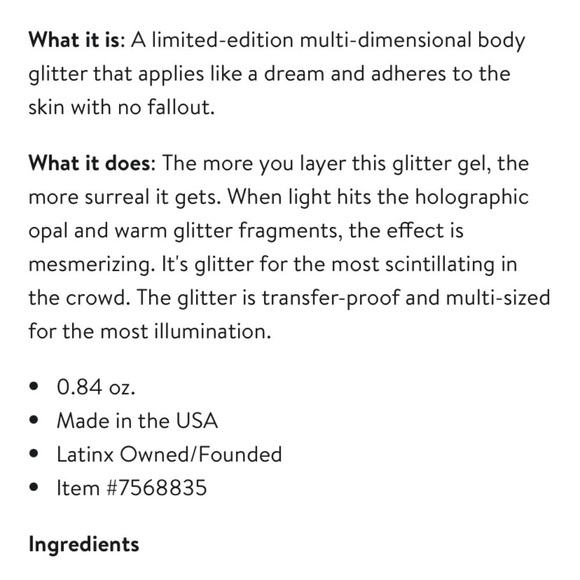 Melt Cosmetics body glitter in Kaleidoscope - Picture 5 of 5